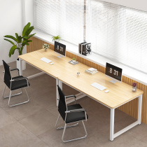 Office desk and chair combination Computer desk Desktop desk Simple double four-person writing desk Bedroom simple table