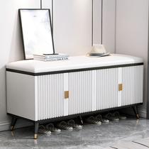 Shoes-changing stool Shoe Cabinet Doorway Entrance-in-house Soft bag Shoes Stool Light Extravagant red-in-door Home Long sitting stool Bench Seat