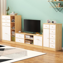  TV cabinet Coffee table combination wall cabinet Simple modern small apartment living room simple Nordic economical TV side cabinet