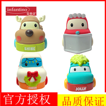American infantino baby Tino large cartoon soft glue car baby can bite baby 6 months toy