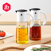 Japanese LISSA oil pot household automatic opening and closing oil bottle oil jar soy sauce vinegar glass bottle without hanging oil large capacity