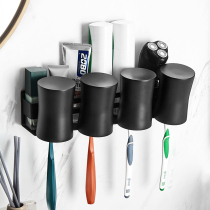 Toothpaste toothbrush holder 304 stainless steel toilet mouthwash cup set no hole electric toothbrush storage rack