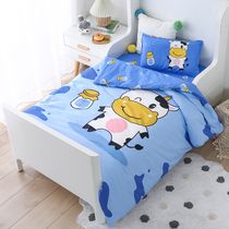 Spring and autumn and winter infant garden quilt pillow six-piece set with core three pure cotton childrens boys and girls bedding