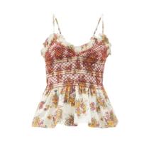 LORETTA CAPONI Vera Pleats Printed Vegemon 2022 New Spring Summer Ladies Luxury