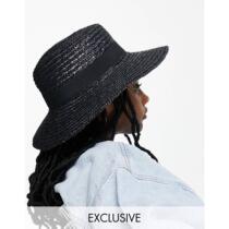 South Beach boater straw hat for sale black 2021 New Autumn Winter