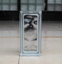 Imported ultra-white half brick cloud ice crystal hollow glass brick Transparent square entrance art partition wall Factory direct