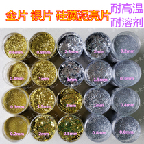 Glitter powder glitter gold flakes silver diatom mud gold powder silver powder real stone paint sequins Golden Silver Glitter