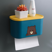 Toilet tissue box toilet roll paper drawer box toilet wall-mounted toilet paper box waterproof punch-free shelf