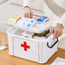 Multi-layer medicine box Family medicine storage box Small medicine box Household large-capacity medical medical large first aid box