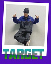 TARGET Hip-hop National trend Contrast reflective stand-up collar Sportswear suit Autumn and winter jacket trousers trend street