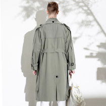 Trench Coat autumn new mens Coat long fashion casual knee loose Trench Trench Coat men