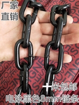 8mm black iron chain advanced electrophoresis black iron chain clothing store iron chain solid thick full welding black chain