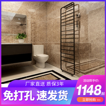 Bath towel drying rack toilet Net red trapezoidal storage rack intelligent electric heating towel rack household floor Vertical