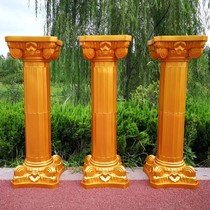 Golden new wedding Roman column road lead plastic flower pot new props Xinlida wedding props