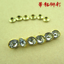 Diamond double-sided rivet flat bump nail diy handmade wallet key case belt leather leather art leather accessories