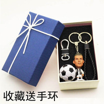 Barcelona Messi doll pendant gift box Juve Ronaldo doll Neymar hand-made doll keychain fan gift
