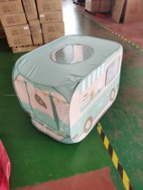 ins South Korea Coaa Original single-child ball house ice cream bus One-key second open game house Toys indoor