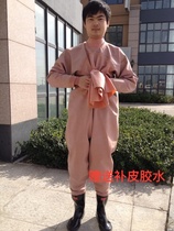 Tiancheng boots thick 100 silk latex whole body water pants waterproof clothing leather fork diving suit fork pants fishing pants