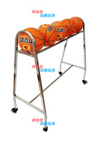 Three-point shooting game Multi-layer basketball rack cart ball cart mobile training ball storage set oblique frame angle