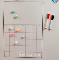 ins Korean refrigerator calendar Message board Refrigerator stickers Writing whiteboard Magnetic blackboard stickers Memo rewritable notes
