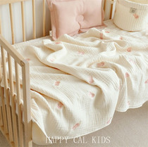 South Korea ins Wind baby children six layers of gauze embroidered cotton cover blanket newborn air conditioning coated blanket