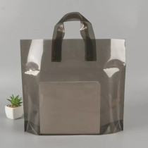 Thickened transparent plastic handbag gift packaging bag custom clothing store cosmetics shopping bag LOGO