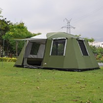 Big tent outdoor camping multi-person double-layer 5-6-8-10 people camping anti-rainstorm two rooms two rooms and one living room
