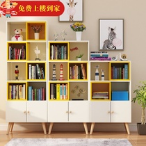 Nordic bookshelf landing Childrens bookcase shelf simple modern free combination multi-layer Economic Space