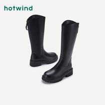 Hot Air 2021 Winter New Lady Retro 100 Hitch High Cylinder Rider Boots Slim Slim Boot Female Inn Slim Long Boots