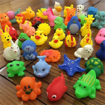 10 different pinching called Animals) boys female water toys soft rubber little yellow duck baby bath toys children