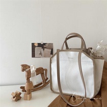 South Korean mommy bag large capacity multifunction mother and baby bag canvas light handbag Single shoulder inclined satchel bag