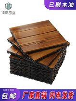 Anticorrosive carbonized solid wood board non-slip stair step board scar-free paint partition attic log floor strip