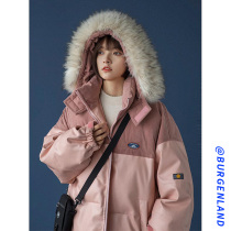 Big fur collar puleather cotton coat women winter tide ins thick Pike cotton suit design sense niche short cotton jacket jacket