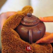 Pot tea cloth tea towel absorbent thickened cotton linen Japanese style Chinese style square Zen tea towel rag cotton wipe