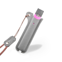 JUUL protective cover small smoke leather cover cigarette cover protective cover portable JUUL leather case dustproof and drop neck lanyard