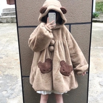 In the winter 2022 winter bear coat female students can add a jacket with a thick jacket