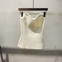 Shiyi South Korea Dongdaemun 2021 summer new fashion solid color slim-fit knitted chest-wrapped top