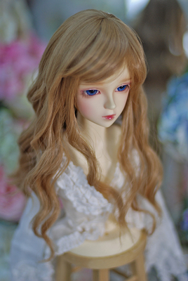 taobao agent Free shipping BJD1/3 doll wigs of air broken roll golden brown flax multi -color mixed wire high -temperature wire can be hot