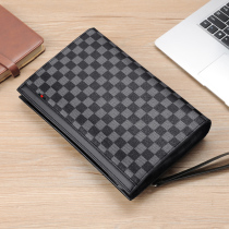 Hong Kong I TGREG new mens cow leather handbag with bag large capacity handbag fashion casual cross business wallet bag