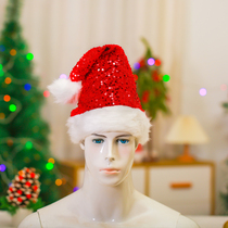 2021 new Christmas decorations Adult sequin Santa Claus hat dress for Christmas Christmas hat