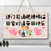 Creative cute home room door number DIY bedroom warm reminder card welcome home decoration board custom listing