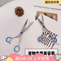 Pet grooming scissors Teddy hair scissors straight scissors curving tooth scissors dog haircut tools set dog shearing scissors