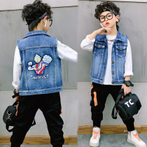 Baby cowboy Machia boy big and small boy 2021 Spring autumn season new Korean version of baby boys atmosphere handsome and damp