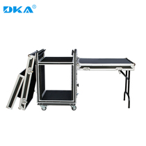 Professional 8U 12U 16U stage amplifier mixer Audio shockproof double-layer air box cabinet Custom equipment cabinet