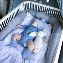 INS Nordic crib bed soft bag children anti-collision strip crocodile pillow pillow baby sleeping doll