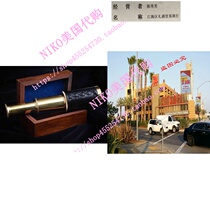 Handheld Brass Pirate Navigation Telescope with Wooden Box