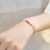 One thought of Venus Sun Stone Golden Sand Stone Flash Orange Giant Thin Five-color Transfer Beads Mini Simple Temperament Female Hand Rope