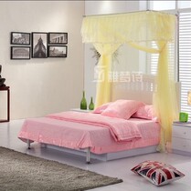 (Ya Meng poem new) presser foot type non-wall fishing rod telescopic bracket three-door palace mosquito net