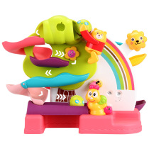 Five-star children multi-level slide Track 1 year old baby slide dunk bear slide car Boy Girl Toy