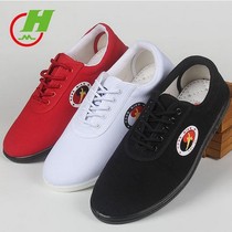  Cotton tai chi shoes Canvas spring and summer mens and womens childrens martial arts shoes practice shoes Taijiquan thickened soft-soled kung fu shoes